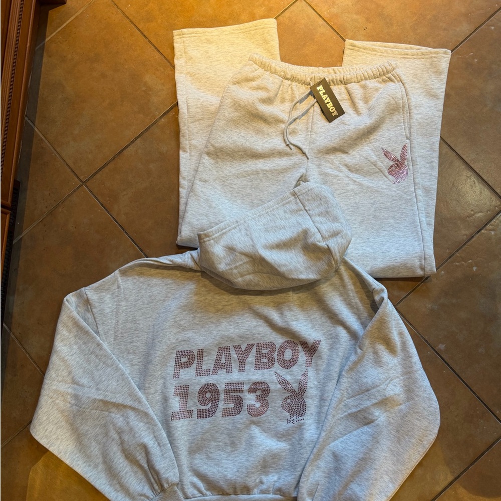 Playboy Light Gray Lounge y2k